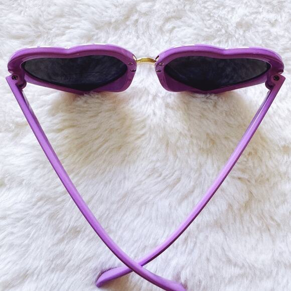 Pixie Purple Girl Heart-shape Sunglasses - Picture 8 of 11